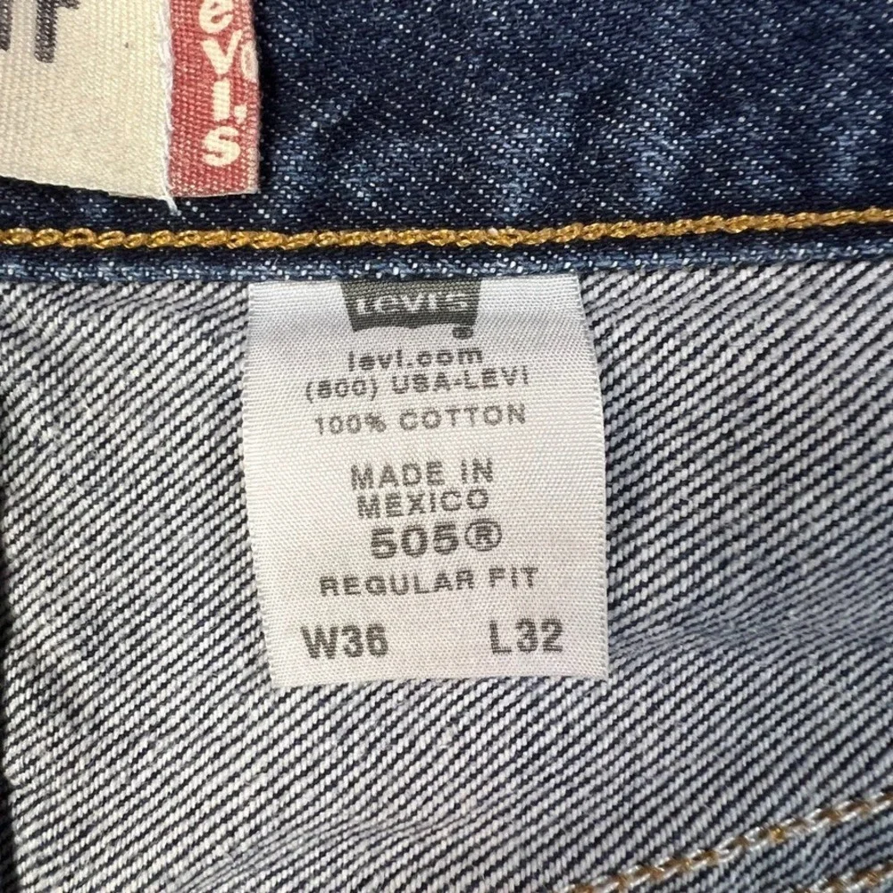 Levi's Men's 505 W36 L32 Regular Fit Jeans Classic Workwear Denim‎ Y2K Dad